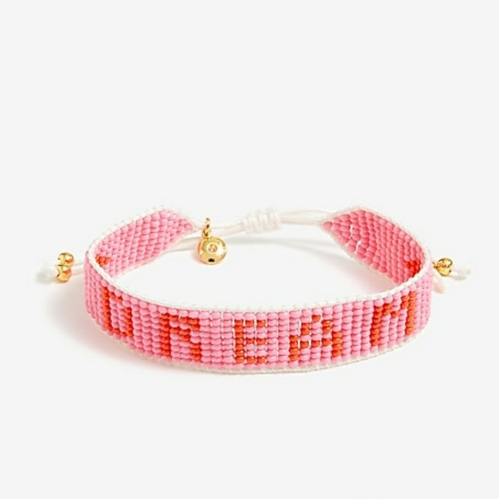 Dream beaded bracelet ~pink/red